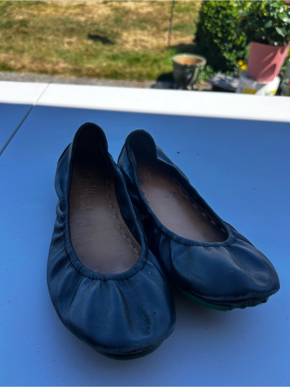 Tieks by Gabriel Women's Black with Green bottom Ballet Flats Size 8 - Picture 5 of 16